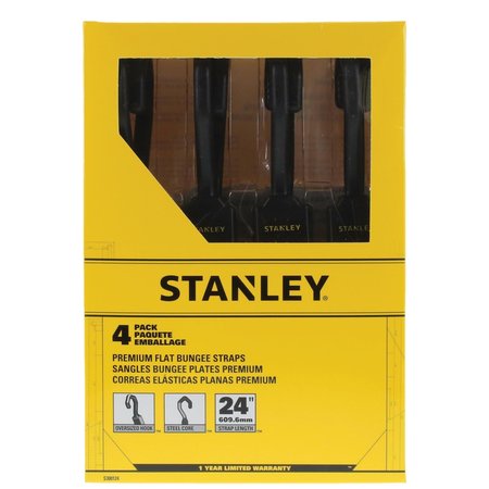 Stanley 24 in Flat Bungee, 4PK S300124